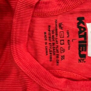 KATIE J NYC TWEEN GIRLS LIVI RIBBED TANK RED SIZE LARGE 12